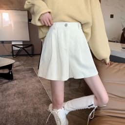 2024 New Corduroy Women's Cargo Shorts Autumn Winter High Waist Wide Leg Shorts Casual Vintage Female Trousers Fashion