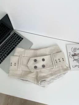 Retro Belt Low Waist Corduroy Shorts Women 2026 New Spice Girl Casual Y2k Shorts