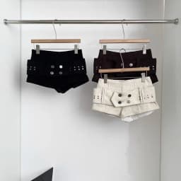 Retro Belt Low Waist Corduroy Shorts Women 2026 New Spice Girl Casual Y2k Shorts