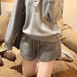 Autumn Winter Faux Lamb Wool Shorts for Women Korean Casual High Waist Wide Leg Shorts Female Warm Comfort Mini Short Pants