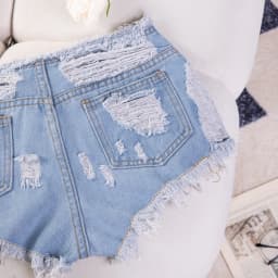 New Sexy Low-Rise Ripped Super Short Jeans Denim Booty Shorts for Women