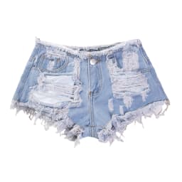 New Sexy Low-Rise Ripped Super Short Jeans Denim Booty Shorts for Women