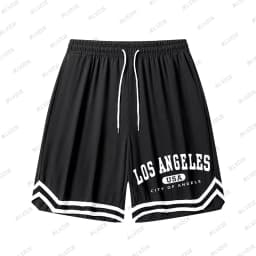 Summer New Women‘s Men's Los Angeles Sports Fitness Shorts Basketball Game Training Running Casual Quick-Drying Short Pants