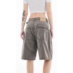 Women Y2k Knee Length Cargo Jeans Harajuku Baggy Wide Leg Denim Trouser Japanese 2000s Short Jean Pants Vintage Oversize Clothes