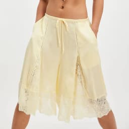 Vintage Streetwear Shorts Harajuku Spring Casual High Waist Lace-up Women's Shorts Fashion Solid Color Patchwork Lace Half Pants