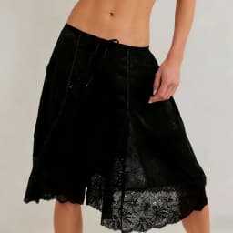 Vintage Streetwear Shorts Harajuku Spring Casual High Waist Lace-up Women's Shorts Fashion Solid Color Patchwork Lace Half Pants