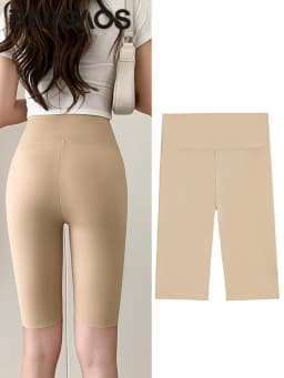 BIVIGAOS Summer Solid Color Sharkskin Cycling Shorts Women Casual Slim Short Leggings Thin High Waist Sport Fitness Biker Shorts
