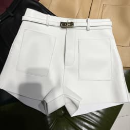YOLOAgain Suede Shorts Women Real Leather Shorts With Belt 2026 Spring New