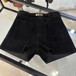 YOLOAgain Suede Shorts Women Real Leather Shorts With Belt 2026 Spring New