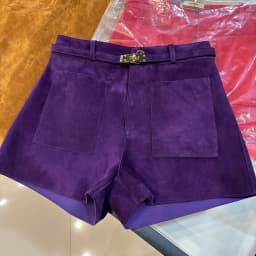 YOLOAgain Suede Shorts Women Real Leather Shorts With Belt 2026 Spring New