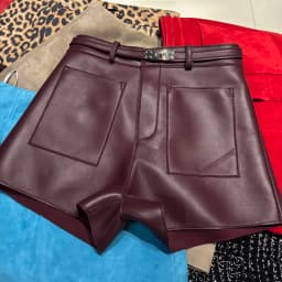 YOLOAgain Suede Shorts Women Real Leather Shorts With Belt 2026 Spring New
