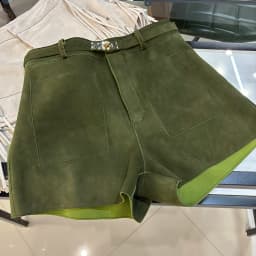 YOLOAgain Suede Shorts Women Real Leather Shorts With Belt 2026 Spring New