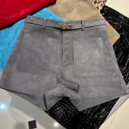 YOLOAgain Suede Shorts Women Real Leather Shorts With Belt 2026 Spring New