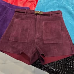 YOLOAgain Suede Shorts Women Real Leather Shorts With Belt 2026 Spring New