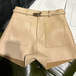 YOLOAgain Suede Shorts Women Real Leather Shorts With Belt 2026 Spring New