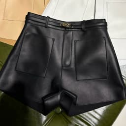 YOLOAgain Suede Shorts Women Real Leather Shorts With Belt 2026 Spring New