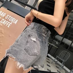 Aesthetic Summer Hot Wide Leg Loose Ripped High Waist Korean Fashion Vintage Short Pants Casual Women's Jean Denim Shorts Female