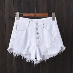 Aesthetic Summer Hot Wide Leg Loose Ripped High Waist Korean Fashion Vintage Short Pants Casual Women's Jean Denim Shorts Female
