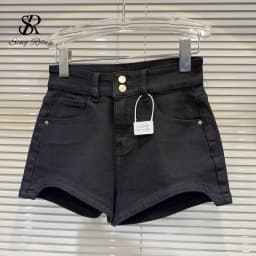 SINGREINY Summer Streetwear Denim Shorts Hot Girl Button Design Solid Basics Designer Inspired Irregular Sexy Retro Mini Shorts