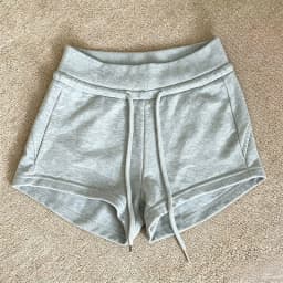 Sporty Grey Low-Waist Straight Leg Short Pants for Women Summer Casual Trousers Drawstring Hot Girl Style Cotton Blend