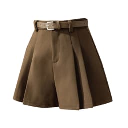 2025 Fashion Woolen Winter Skirts Shorts Woman Streetwear High Waist Pleated Y2K Shorts Women Ruffles Culottes Short Pants Femme
