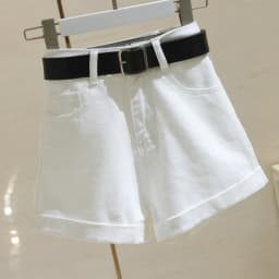 vintage All Match Casual Women Denim Shorts Casual High Waist Slim Summer Mom Jeans Shorts with belt Chic Hot Ladies Bottom 2020