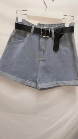 vintage All Match Casual Women Denim Shorts Casual High Waist Slim Summer Mom Jeans Shorts with belt Chic Hot Ladies Bottom 2020