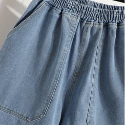 Wide Leg Denim Shorts For Women 2024 Summer New Arrivals High Waist Big Pockets Blue Color Jeans Shorts Casual Pants Trousers