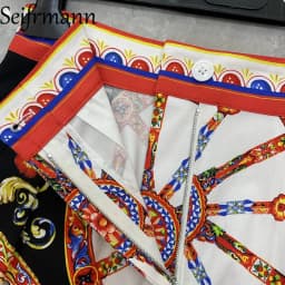 Seifrmann Casual simple printed cotton shorts high waist versatile shorts 2026 autumn fashion women's new style