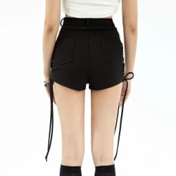 Y2k Shorts Women Bandage Sexy Streetwear Gothic Mini High Waist Lace Up Casual Tight Black Goth Club Fashion Summer Hot Pants