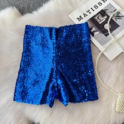 Summer New Fashion High Waist Heavy Industry Gradient Sequin Design Three-point Shorts Women's Hot Girls Slim-fit Casual Shorts