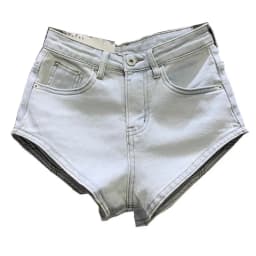 New Korean Women's Jeans Stretch Slim Cotton Denim Shorts A-line Hot Pants Women Clothing Sky Blue