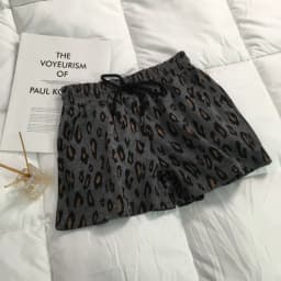 Women Leopard Sport Shorts Wide Leg Pants Mini Lenth High Drawstring Waist Slight Strech Loose Office Lady Casual 2026 Summer