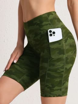 2XXL 16Colors Pockets High Waist Shorts Woman Solid Color Fitness Skinny Stretch Sport Shorts Compression Athletic Pockets Pants