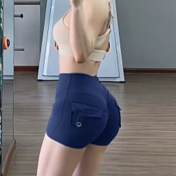Women Sport With Pocket Buttocks Fitness Workout High Waist Tights Leggings Quick Dry Cycling Shorts Gym Running Clothing🩳👍️
