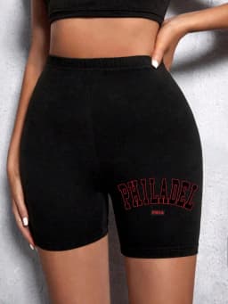 Fashion Womans Leggings Short Miami Holiday City Letter Printing Sports Shorts Soft Comfortable High Elastic Female Streetwear