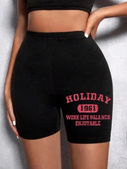 Fashion Womans Leggings Short Miami Holiday City Letter Printing Sports Shorts Soft Comfortable High Elastic Female Streetwear