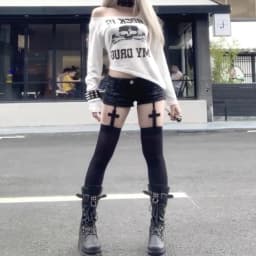 Y2k Shorts Street Booty Denim Shorts Women's Summer New Silver Snake Pattern Design Slim Skinny Hot Pants
