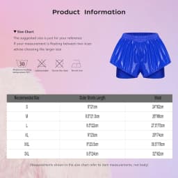 Womens Waterproof Booty Shorts High Waist Loose Rave Festival Clubwear Bottoms Waterproof Glossy Double Layer Swimming Shorts