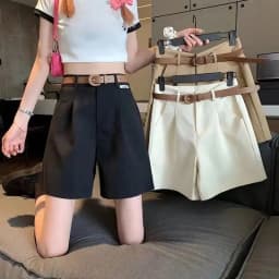 2025 Women's Summer Shorts Pants Casual Loose Wide Leg Shorts Solid Matching Female's Short Trousers Elegant Office Lady Shorts