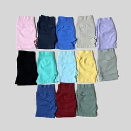 Women Casual Sports Shorts Summer Thin High Waist Shorts 4.5" Low Ribbed Band Running Breathable Short Pants
