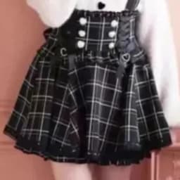 Sweet Cute Lace A-Line Mini Skirts Women Gothic Lolita Ribbon Short Suspender Plaid Skirt Summer 2025 Solid Kawaii Japanese