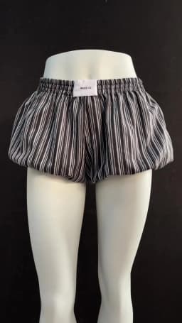 REDDACHiC Women Striped Bubble Shorts Trendy Vintage Elastic Waist Puffy Wide Leg Casual Bloomers Korean Cutecore Summer Clothes