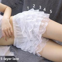 Womens Lace Ruffle Bloomers Shorts Layered Pettipants Victorian Pumpkin Pants Panties Booty Shorts Lolita Dress Safety Shorts
