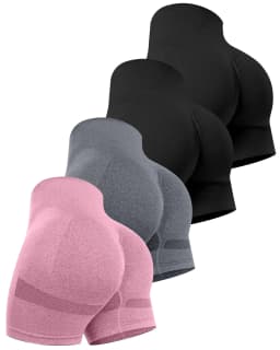 2024 4PCS Booty Lifting Gym Shorts Woman High Waist Fitness Multi Piece Set Shorts Summer Running Outdoors Butt Lifting Pants