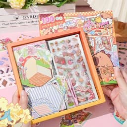 50Scenes 3D House Stickers In 1 Box Miniature Scene Landscape Stickers Toys Girls Birthday Gifts