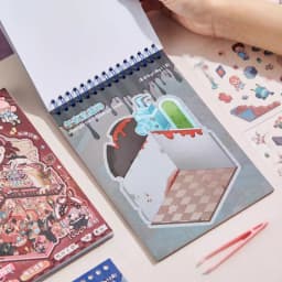 Guka 5.0 Slightly Thrilling Scenery Making Sticker Collection Book Halloween Gift Micro 3D Stereo Cottage Handmade Stickers