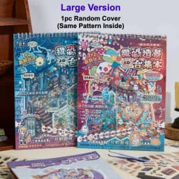 Guka 5.0 Slightly Thrilling Scenery Making Sticker Collection Book Halloween Gift Micro 3D Stereo Cottage Handmade Stickers