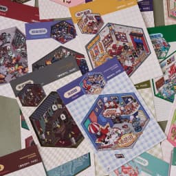 Kawaii 3D Cartoon Miniature Scene Sticker Book Collection DIY Scrapbooking Pocket House Stacking Game Stickers Children's Gifts