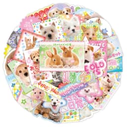 40pcs Retro Cute Cartoon Scrapbook Sticker Kawaii Puppy Kitten Bunny Journal Sticker DIY Decor Stationery Phone Shell Sticker